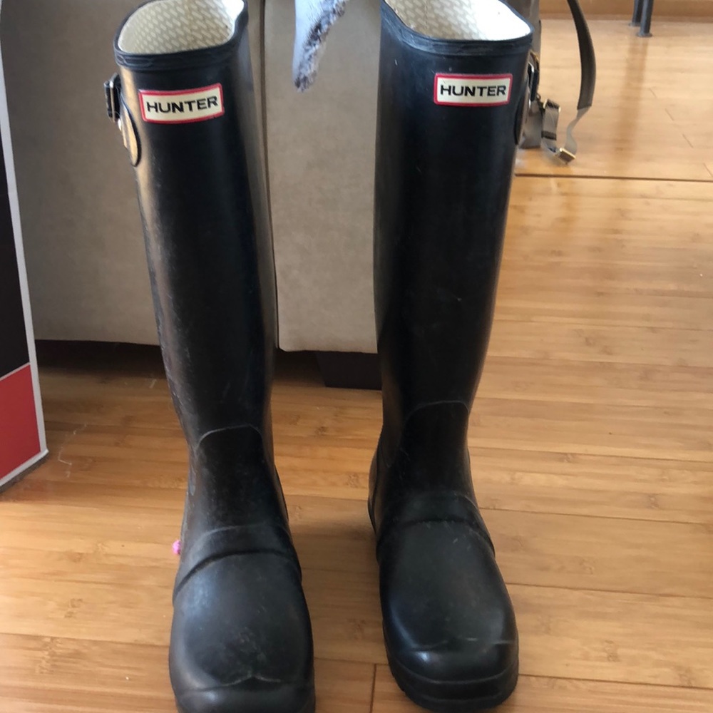Hunter original tall black boots